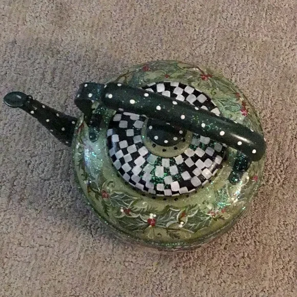 Painted teapot, Christmas design, Decorative - Picture 5 of 5